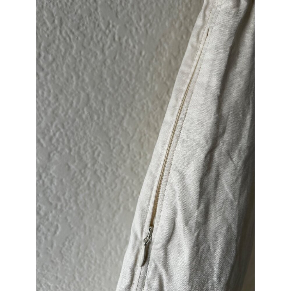 Frame Linen Blend Elastic Waist Drawstring Cream … - image 3
